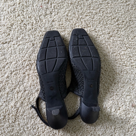 Prada Sport Women's Black Slingback Kitten Heel - Picture 8 of 8
